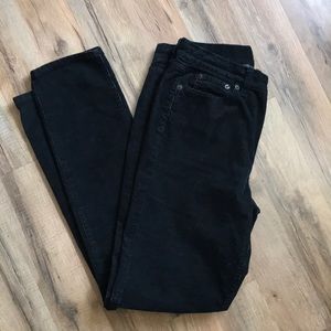 Jcrew black high rise skinny cord size 30